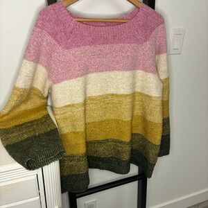 Olsen women’s Striped Multicolor Sweater. Lovely colours. Soft and comfortable